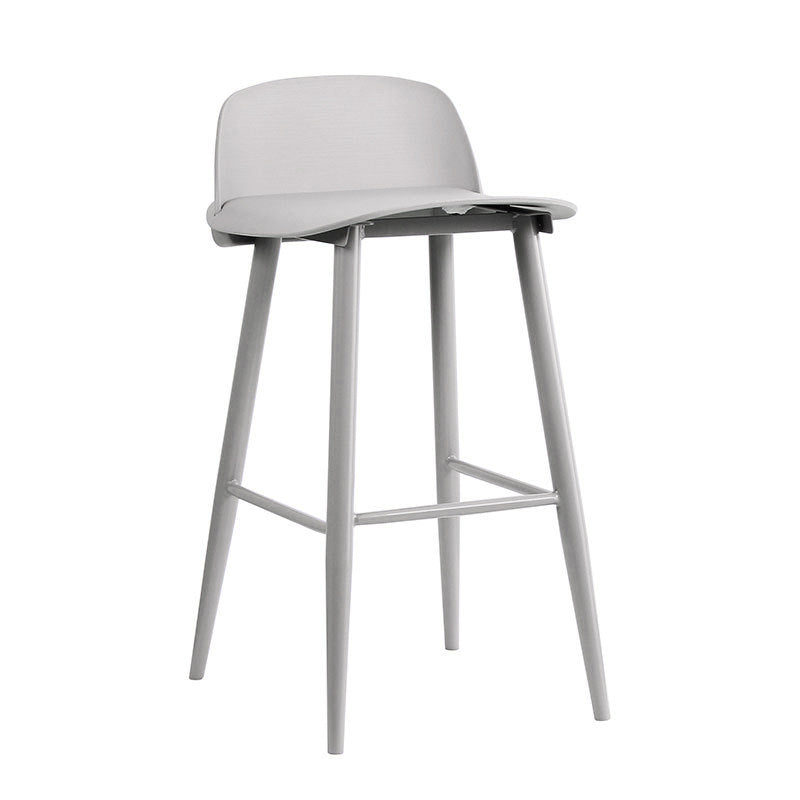 Contemporary Plastic Low Back Armless Bar Stools with Metal Base Clearhalo 'Bar Furniture' 'Bar Stools' 'bar_stools' 'furn' 'furn_bar_stools' 'Furniture' 'Kitchen & Dining Furniture' 7651244