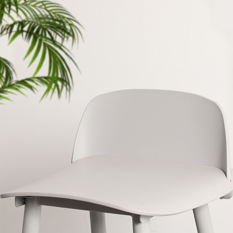Contemporary Plastic Low Back Armless Bar Stools with Metal Base Clearhalo 'Bar Furniture' 'Bar Stools' 'bar_stools' 'furn' 'furn_bar_stools' 'Furniture' 'Kitchen & Dining Furniture' 7651247
