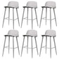 Contemporary Plastic Low Back Armless Bar Stools with Metal Base Grey 6 Piece Set Clearhalo 'Bar Furniture' 'Bar Stools' 'bar_stools' 'furn' 'furn_bar_stools' 'Furniture' 'Kitchen & Dining Furniture' 7651249
