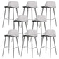 Contemporary Plastic Low Back Armless Bar Stools with Metal Base Grey 8 Piece Set Clearhalo 'Bar Furniture' 'Bar Stools' 'bar_stools' 'furn' 'furn_bar_stools' 'Furniture' 'Kitchen & Dining Furniture' 7651251