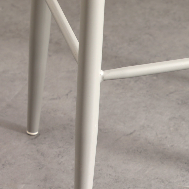 Contemporary Plastic Low Back Armless Bar Stools with Metal Base Clearhalo 'Bar Furniture' 'Bar Stools' 'bar_stools' 'furn' 'furn_bar_stools' 'Furniture' 'Kitchen & Dining Furniture' 7651252