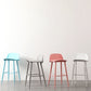 Contemporary Plastic Low Back Armless Bar Stools with Metal Base Clearhalo 'Bar Furniture' 'Bar Stools' 'bar_stools' 'furn' 'furn_bar_stools' 'Furniture' 'Kitchen & Dining Furniture' 7651254