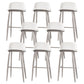 Contemporary Plastic Low Back Armless Bar Stools with Metal Base White 8 Piece Set Clearhalo 'Bar Furniture' 'Bar Stools' 'bar_stools' 'furn' 'furn_bar_stools' 'Furniture' 'Kitchen & Dining Furniture' 7651257
