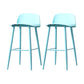 Contemporary Plastic Low Back Armless Bar Stools with Metal Base Turquoise 2 Piece Set Clearhalo 'Bar Furniture' 'Bar Stools' 'bar_stools' 'furn' 'furn_bar_stools' 'Furniture' 'Kitchen & Dining Furniture' 7651262
