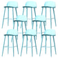Contemporary Plastic Low Back Armless Bar Stools with Metal Base Turquoise 8 Piece Set Clearhalo 'Bar Furniture' 'Bar Stools' 'bar_stools' 'furn' 'furn_bar_stools' 'Furniture' 'Kitchen & Dining Furniture' 7651265