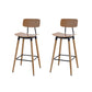 Contemporary Low Back Saddle Seat Bar Stools with Metal Base