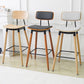 Contemporary Low Back Saddle Seat Bar Stools with Metal Base