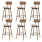 Contemporary Low Back Saddle Seat Bar Stools with Metal Base
