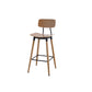Contemporary Low Back Saddle Seat Bar Stools with Metal Base
