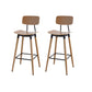 Contemporary Low Back Saddle Seat Bar Stools with Metal Base