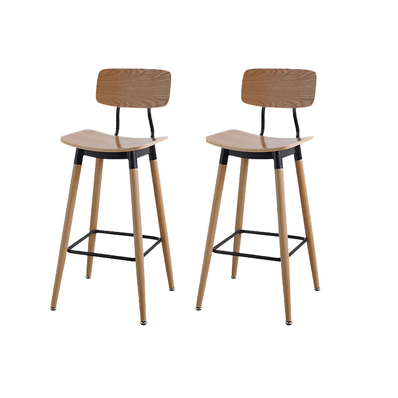 Contemporary Low Back Saddle Seat Bar Stools with Metal Base