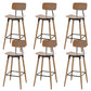Contemporary Low Back Saddle Seat Bar Stools with Metal Base