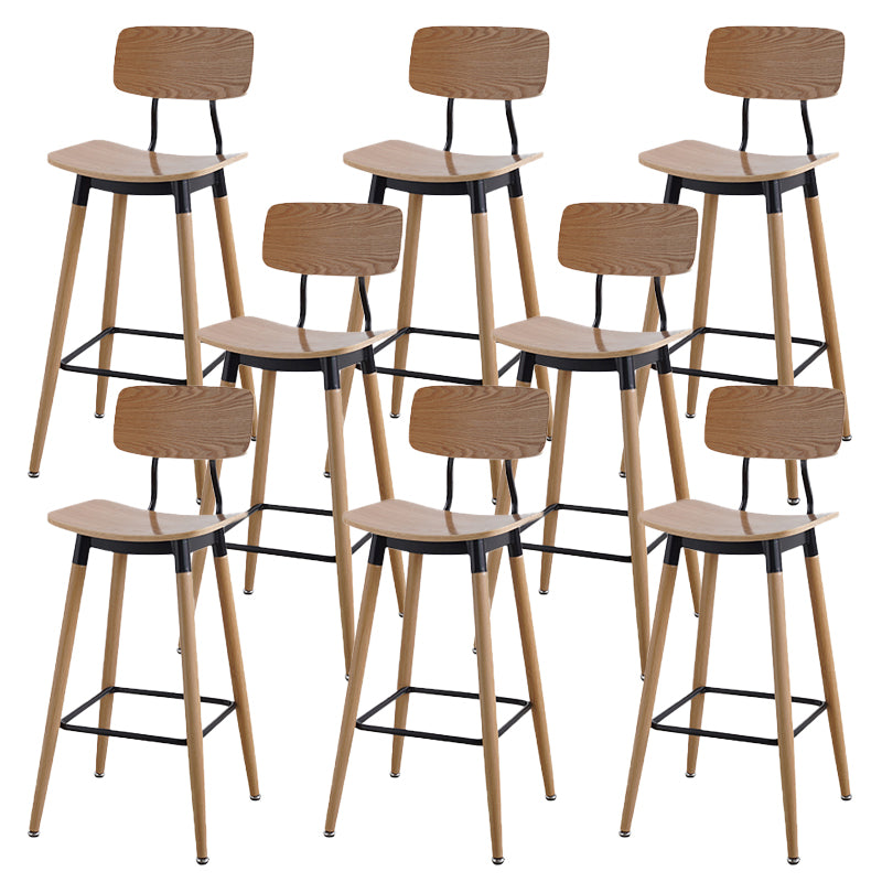 Contemporary Low Back Saddle Seat Bar Stools with Metal Base