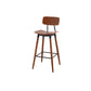 Contemporary Low Back Saddle Seat Bar Stools with Metal Base