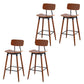 Contemporary Low Back Saddle Seat Bar Stools with Metal Base