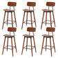 Contemporary Low Back Saddle Seat Bar Stools with Metal Base