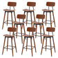 Contemporary Low Back Saddle Seat Bar Stools with Metal Base