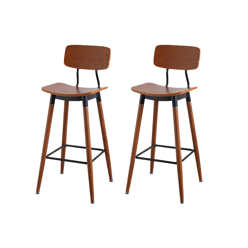 Contemporary Low Back Saddle Seat Bar Stools with Metal Base