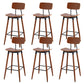 Contemporary Low Back Saddle Seat Bar Stools with Metal Base
