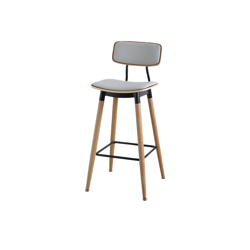 Contemporary Low Back Saddle Seat Bar Stools with Metal Base