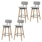 Contemporary Low Back Saddle Seat Bar Stools with Metal Base