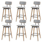 Contemporary Low Back Saddle Seat Bar Stools with Metal Base