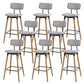 Contemporary Low Back Saddle Seat Bar Stools with Metal Base