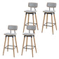 Contemporary Low Back Saddle Seat Bar Stools with Metal Base