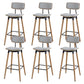 Contemporary Low Back Saddle Seat Bar Stools with Metal Base