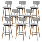 Contemporary Low Back Saddle Seat Bar Stools with Metal Base