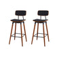 Contemporary Low Back Saddle Seat Bar Stools with Metal Base