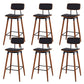 Contemporary Low Back Saddle Seat Bar Stools with Metal Base
