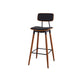 Contemporary Low Back Saddle Seat Bar Stools with Metal Base