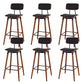 Contemporary Low Back Saddle Seat Bar Stools with Metal Base