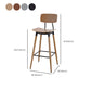 Contemporary Low Back Saddle Seat Bar Stools with Metal Base