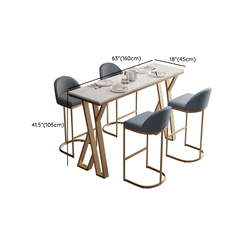 Set tavolo e sgabello da bar 1/3/5 pezzi, glamour e rettangolare per sala da pranzo