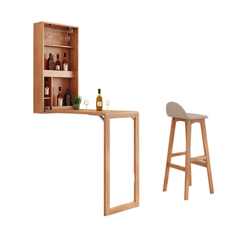 1/2/3 Pieces Folding Solid Wood Table Set for Living Room Counter Height Pub Set