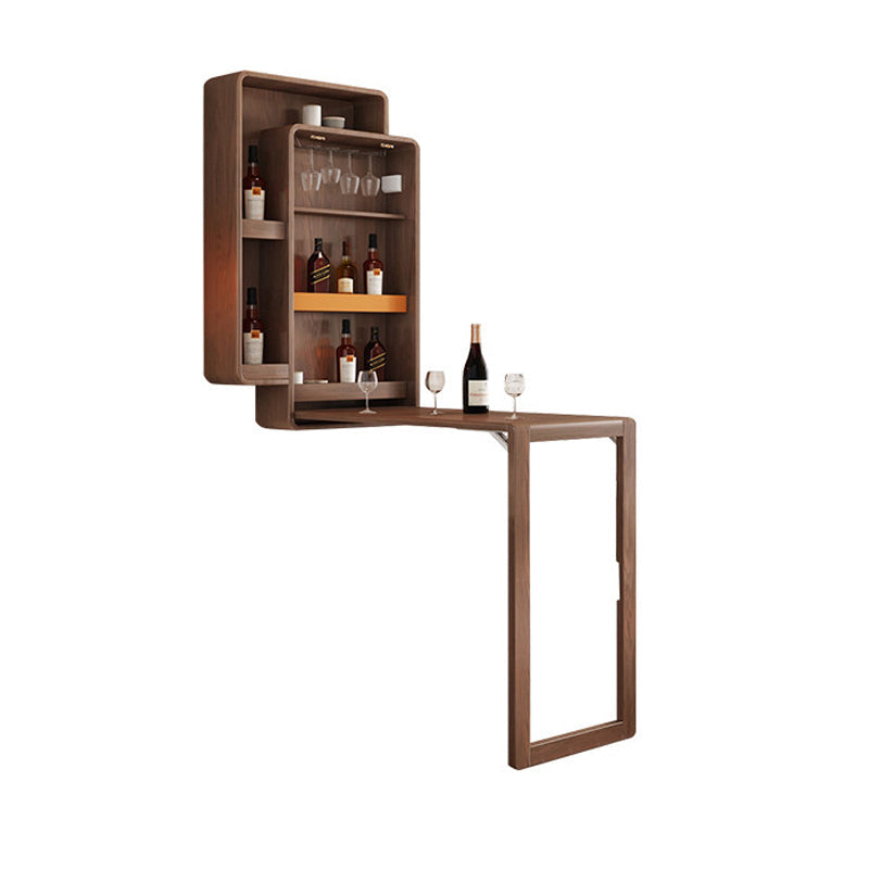 1/2/3 Pieces Folding Solid Wood Table Set for Living Room Counter Height Pub Set