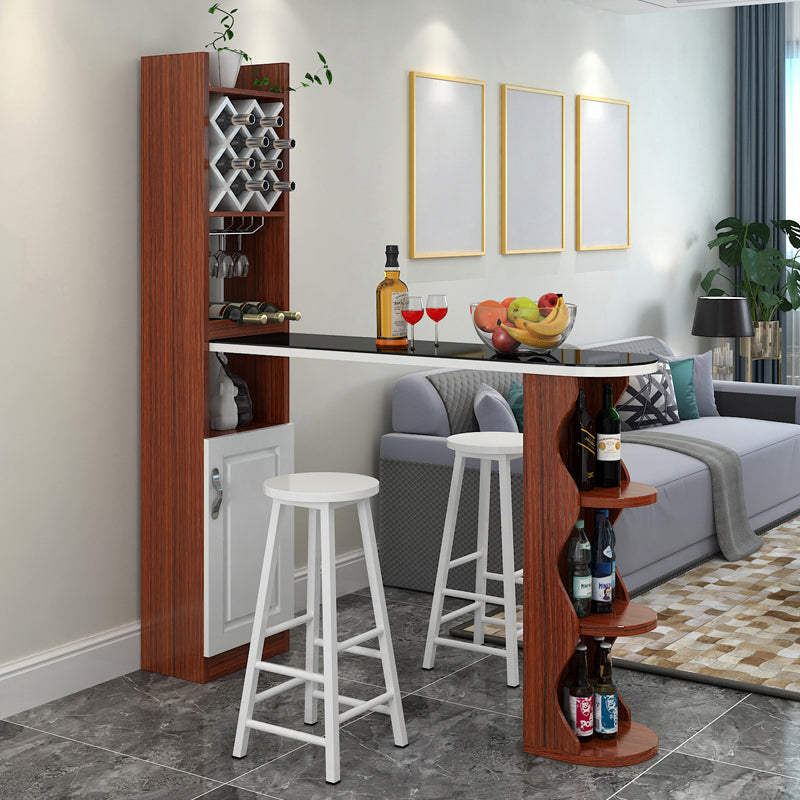 3 stuks barkruk en tafelset, eigentijds en ovaal voor woonkamer