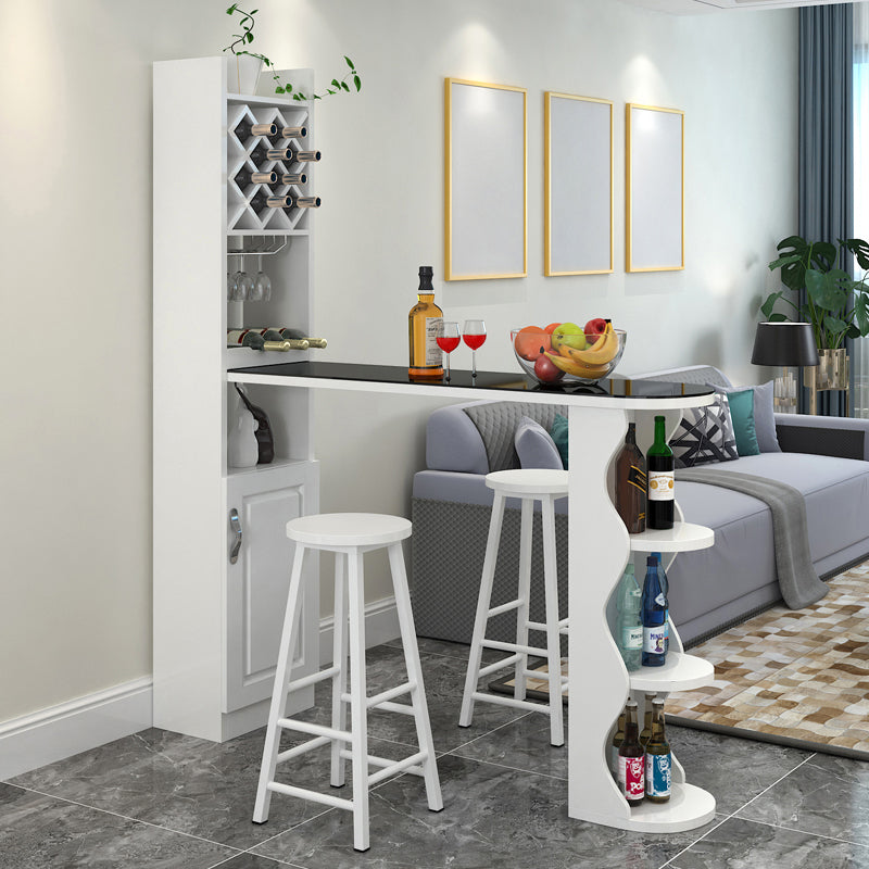 3 stuks barkruk en tafelset, eigentijds en ovaal voor woonkamer