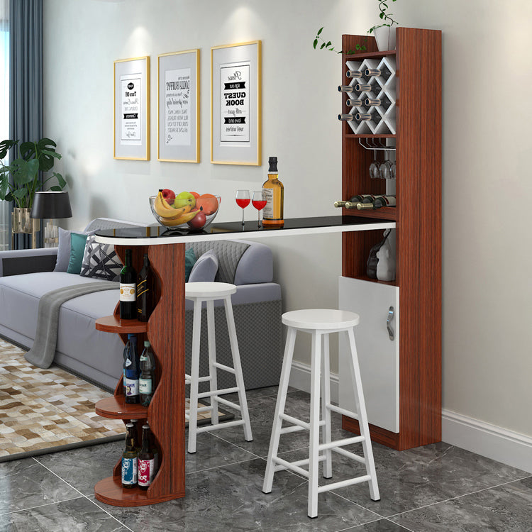 3 stuks barkruk en tafelset, eigentijds en ovaal voor woonkamer