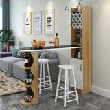 Tabouret de bar et table de bar de 3 pièces, contemporain et ovale pour le salon