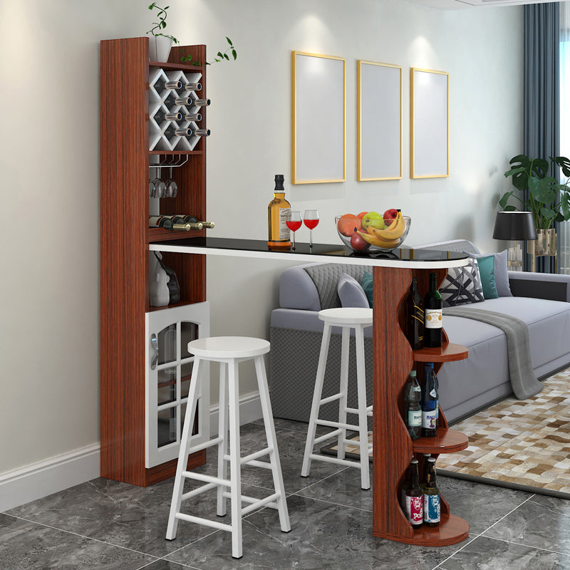 3 stuks barkruk en tafelset, eigentijds en ovaal voor woonkamer