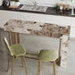 1/3 Pieces Glam Rectangle Sintered Stone Counter Table with High Stools
