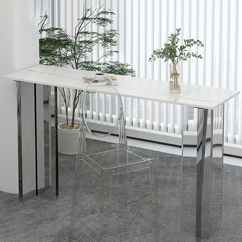 Modem & Contemporary Stone Rectangle Pub Bar Table for Living Room Clearhalo 'Bar Furniture' 'Bar Tables' 'bar_tables' 'furn' 'furn_bar_tables' 'Furniture' 'Kitchen & Dining Furniture' 7651798