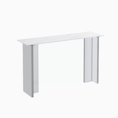 Modem & Contemporary Stone Rectangle Pub Bar Table for Living Room White Without Chairs Clearhalo 'Bar Furniture' 'Bar Tables' 'bar_tables' 'furn' 'furn_bar_tables' 'Furniture' 'Kitchen & Dining Furniture' 7651799