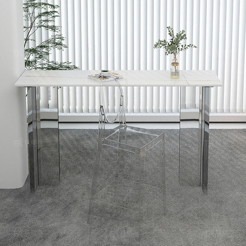 Modem & Contemporary Stone Rectangle Pub Bar Table for Living Room Clearhalo 'Bar Furniture' 'Bar Tables' 'bar_tables' 'furn' 'furn_bar_tables' 'Furniture' 'Kitchen & Dining Furniture' 7651803