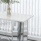 Modem & Contemporary Stone Rectangle Pub Bar Table for Living Room Clearhalo 'Bar Furniture' 'Bar Tables' 'bar_tables' 'furn' 'furn_bar_tables' 'Furniture' 'Kitchen & Dining Furniture' 7651805