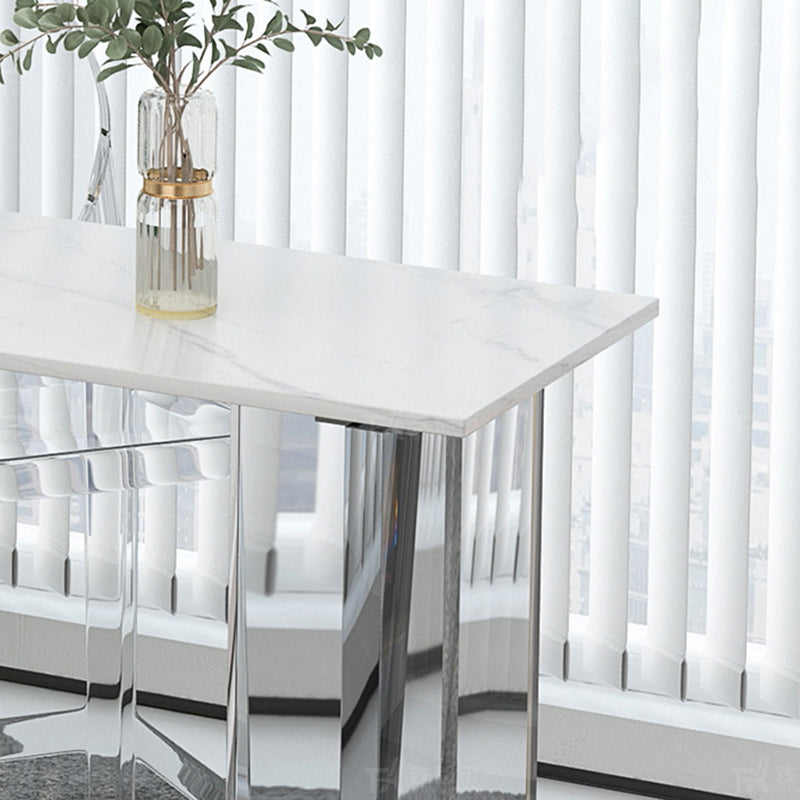 Modem & Contemporary Stone Rectangle Pub Bar Table for Living Room Clearhalo 'Bar Furniture' 'Bar Tables' 'bar_tables' 'furn' 'furn_bar_tables' 'Furniture' 'Kitchen & Dining Furniture' 7651805