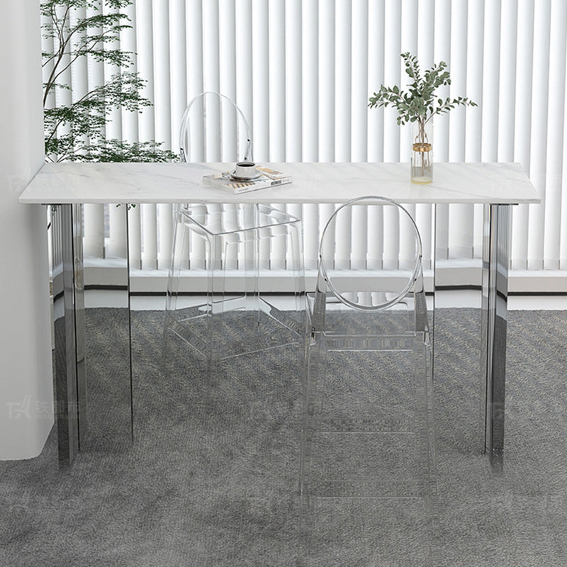 Modem & Contemporary Stone Rectangle Pub Bar Table for Living Room Clearhalo 'Bar Furniture' 'Bar Tables' 'bar_tables' 'furn' 'furn_bar_tables' 'Furniture' 'Kitchen & Dining Furniture' 7651808